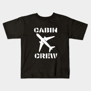 Cabin Crew (Flight Attendants, with Airplane/Aircraft) Kids T-Shirt